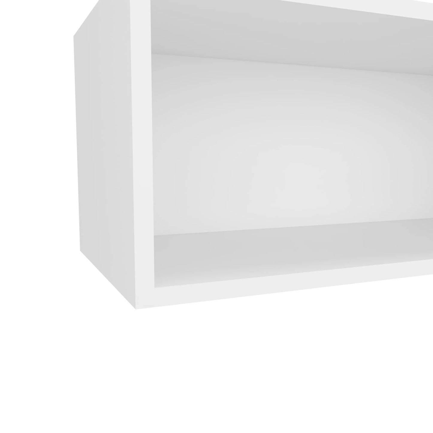 White minimalist cube shelf