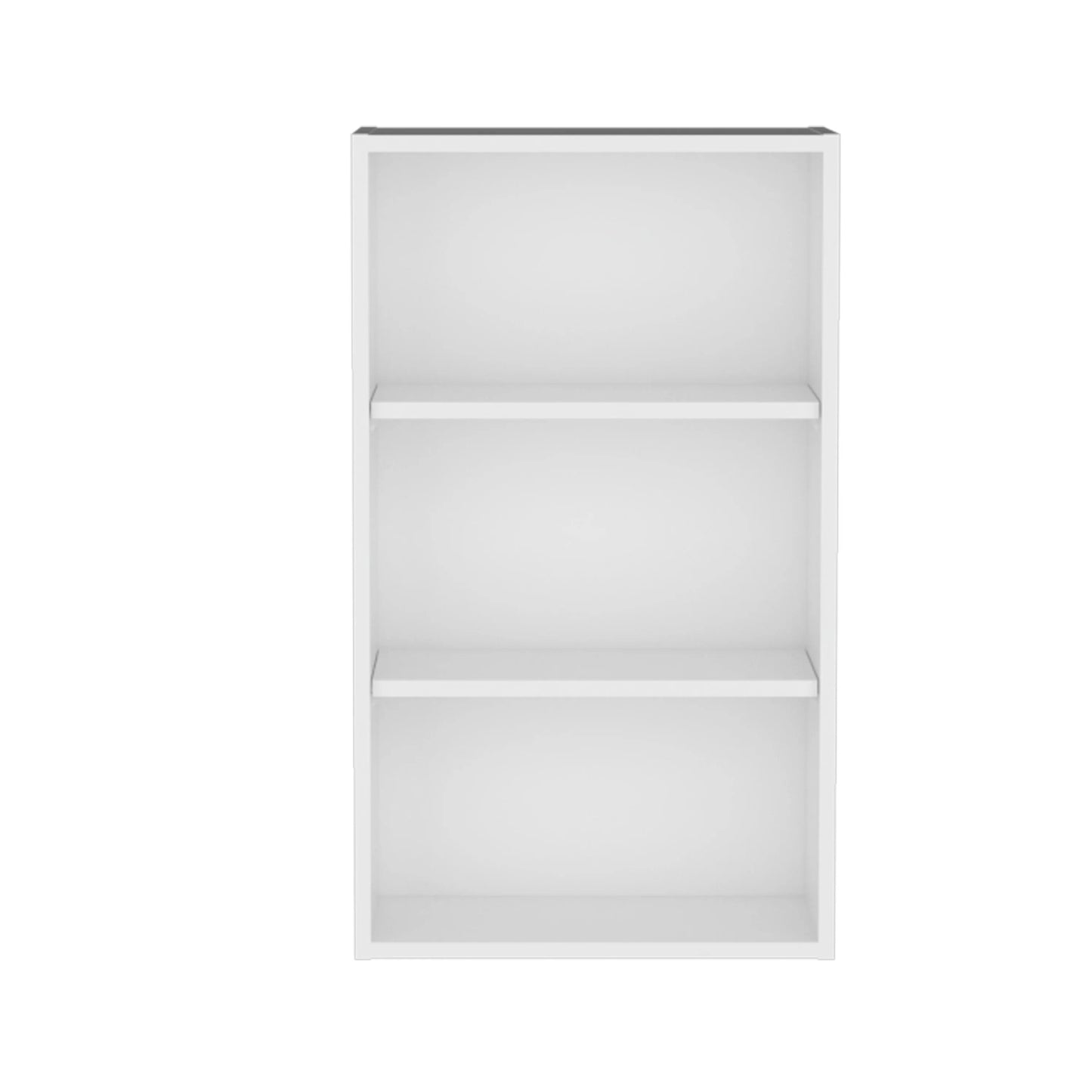 White minimalist threeshelf storage unit