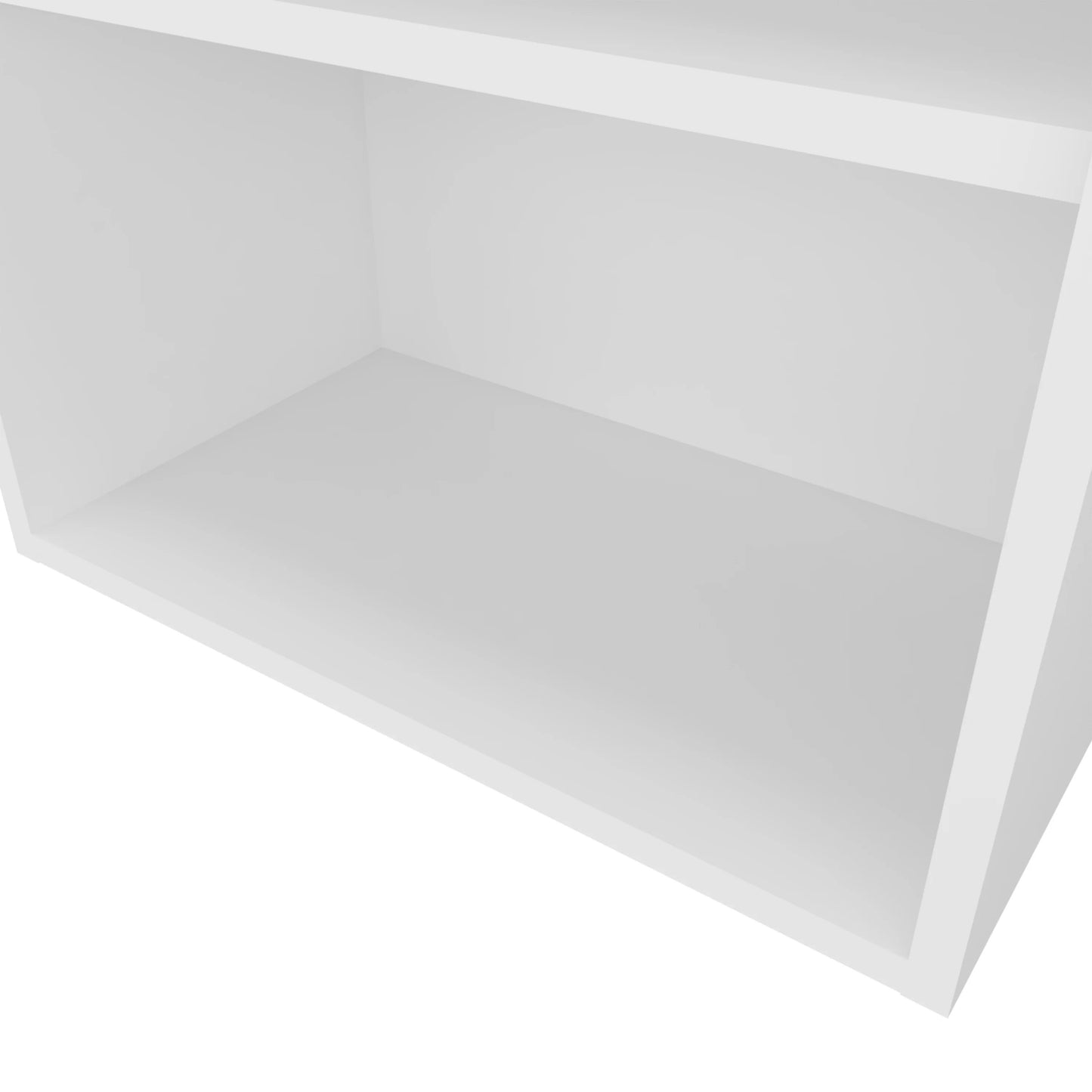 Modern white floating shelf