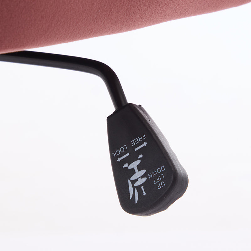 Black office chair lever with FREE LOCK and UPDOWN LIFT markings