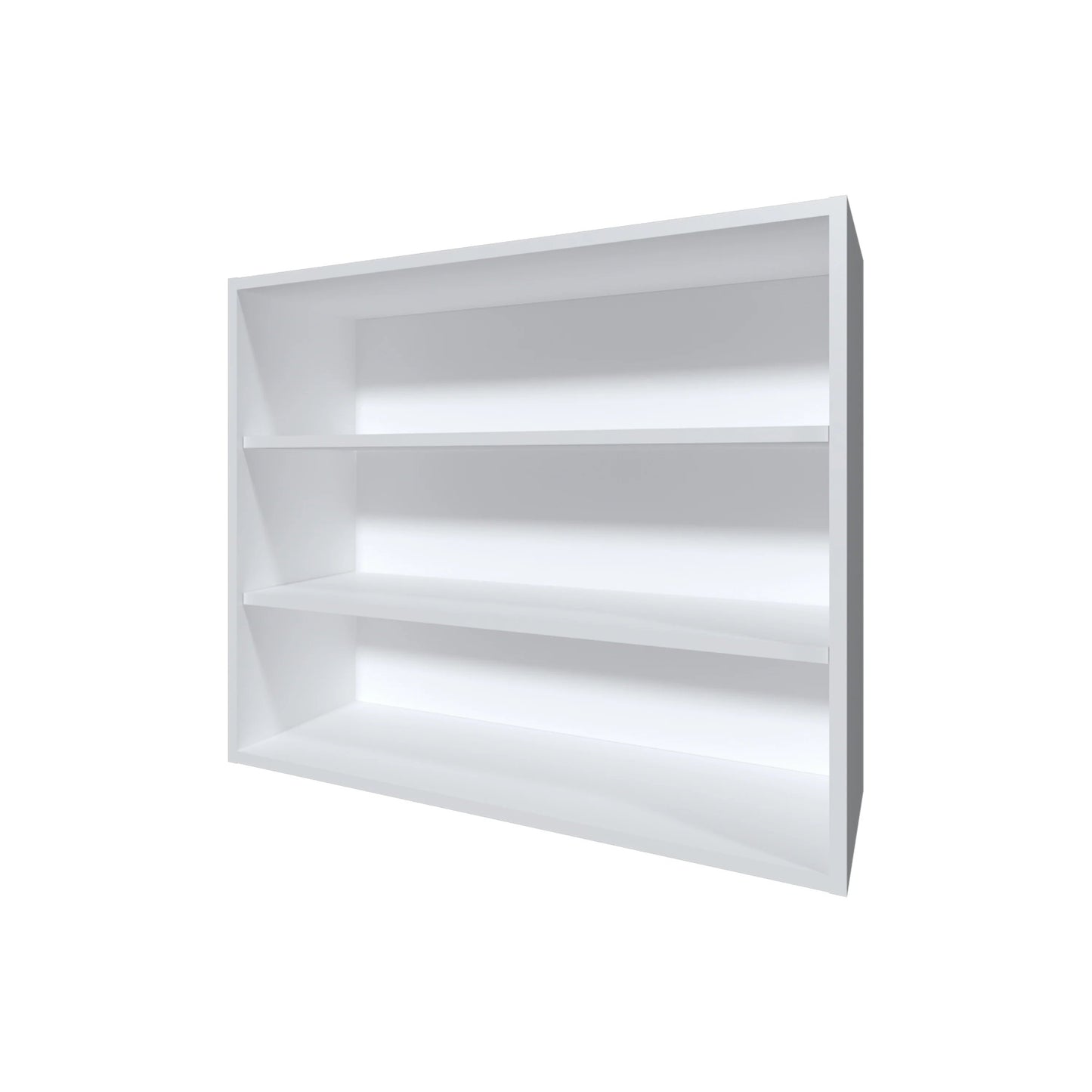 White threeshelf wallmounted bookcase