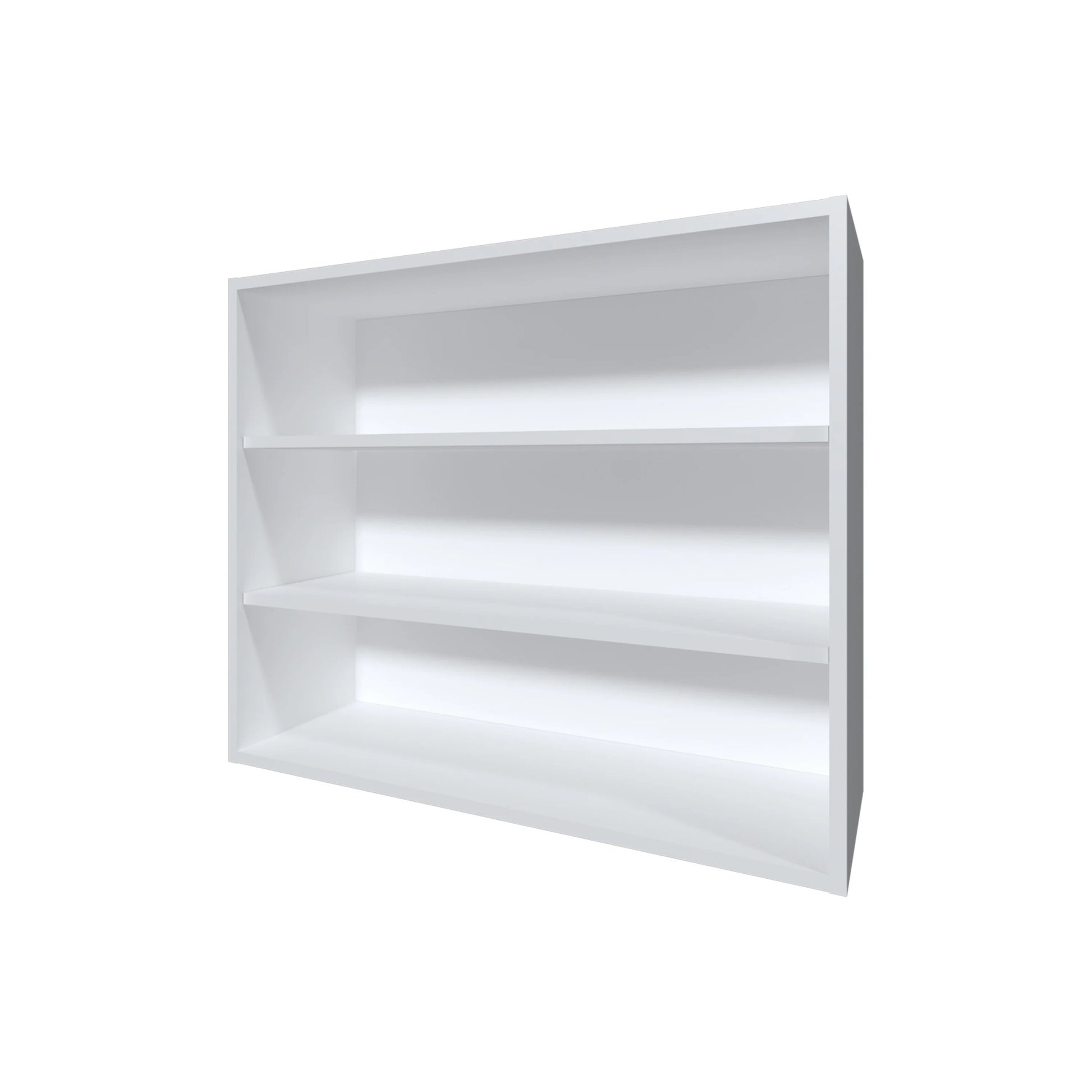 White threeshelf wallmounted bookcase