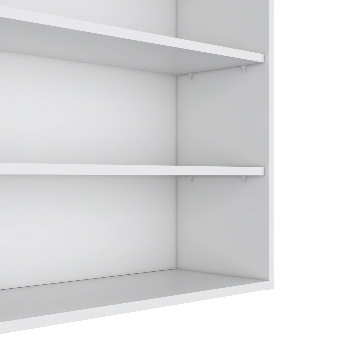 Minimalist white floating shelf