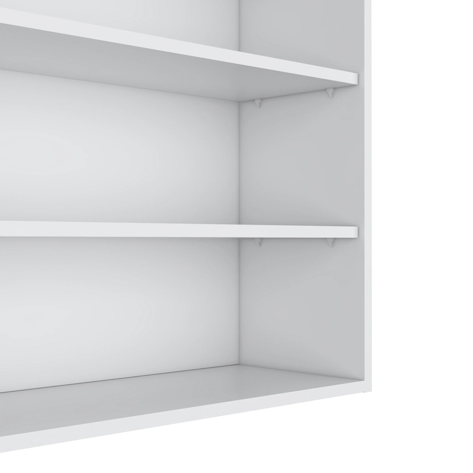 Minimalist white floating shelf
