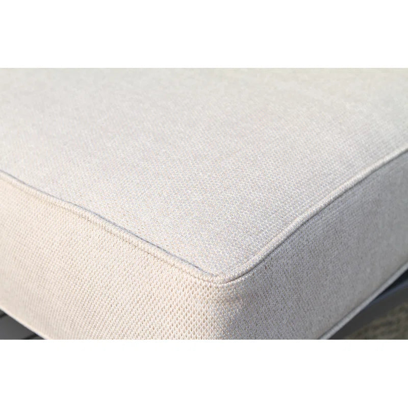 Beige textured outdoor furniture cushion
