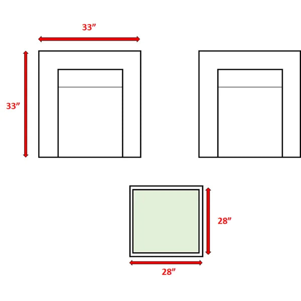 Diagram of a inch square armchair frame