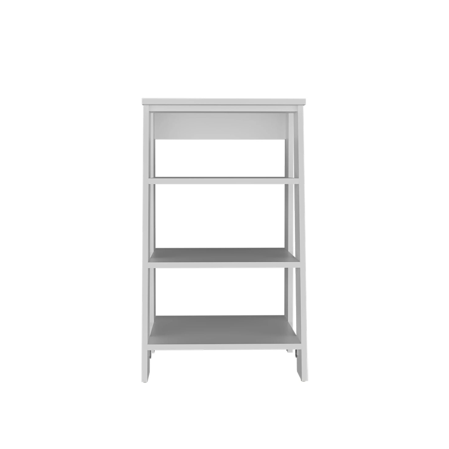 Light grey Aframe bookshelf with three shelves