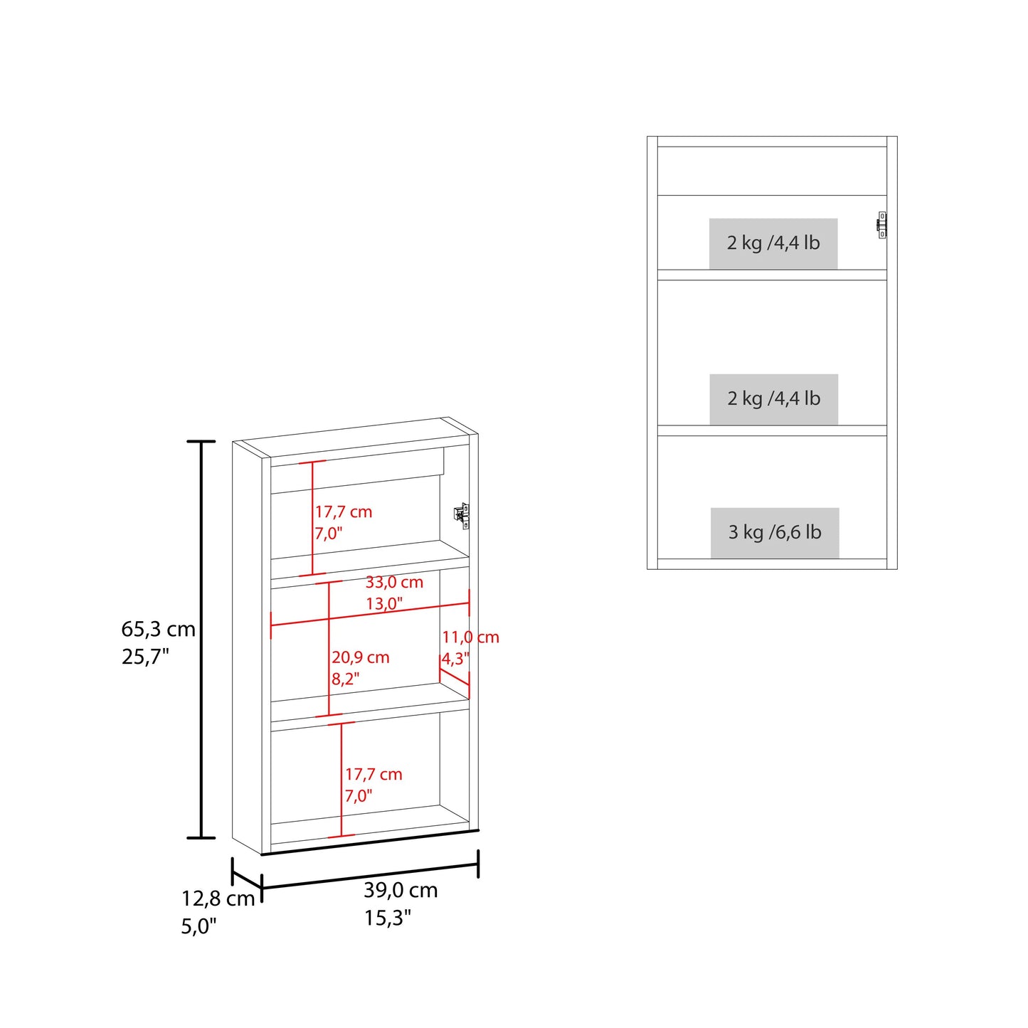 Line drawing of a narrow