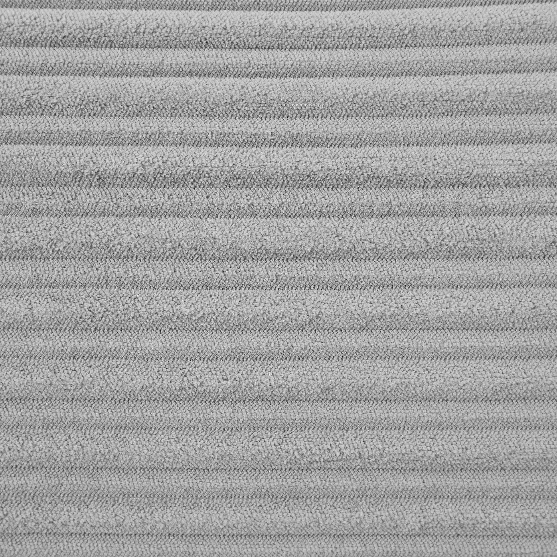 Textured gray bath towel with ribbed detailing