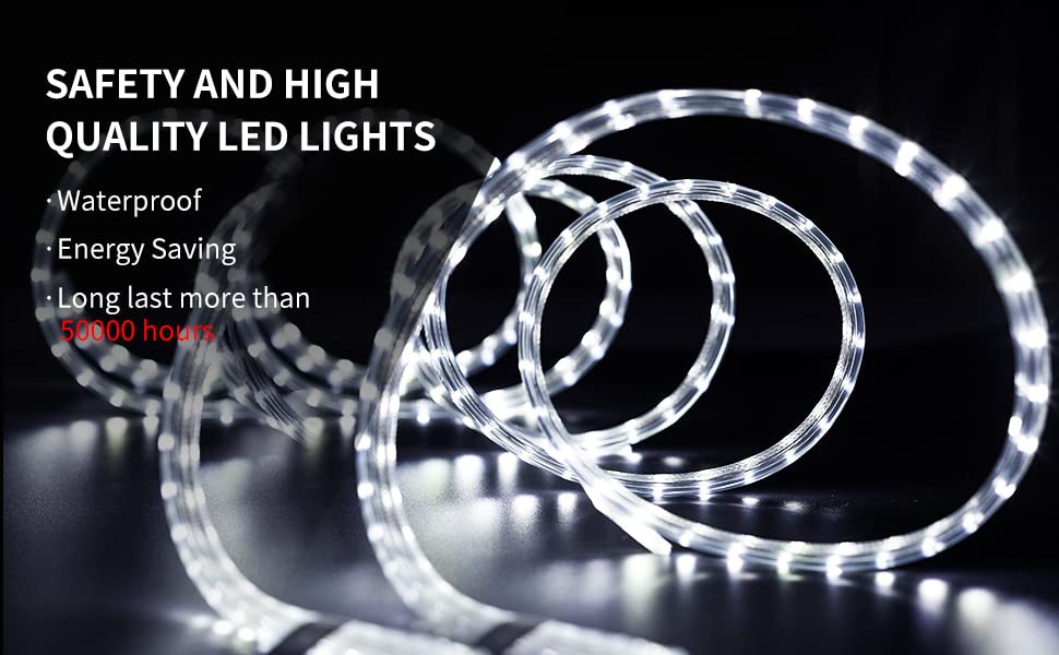 White LED rope lights