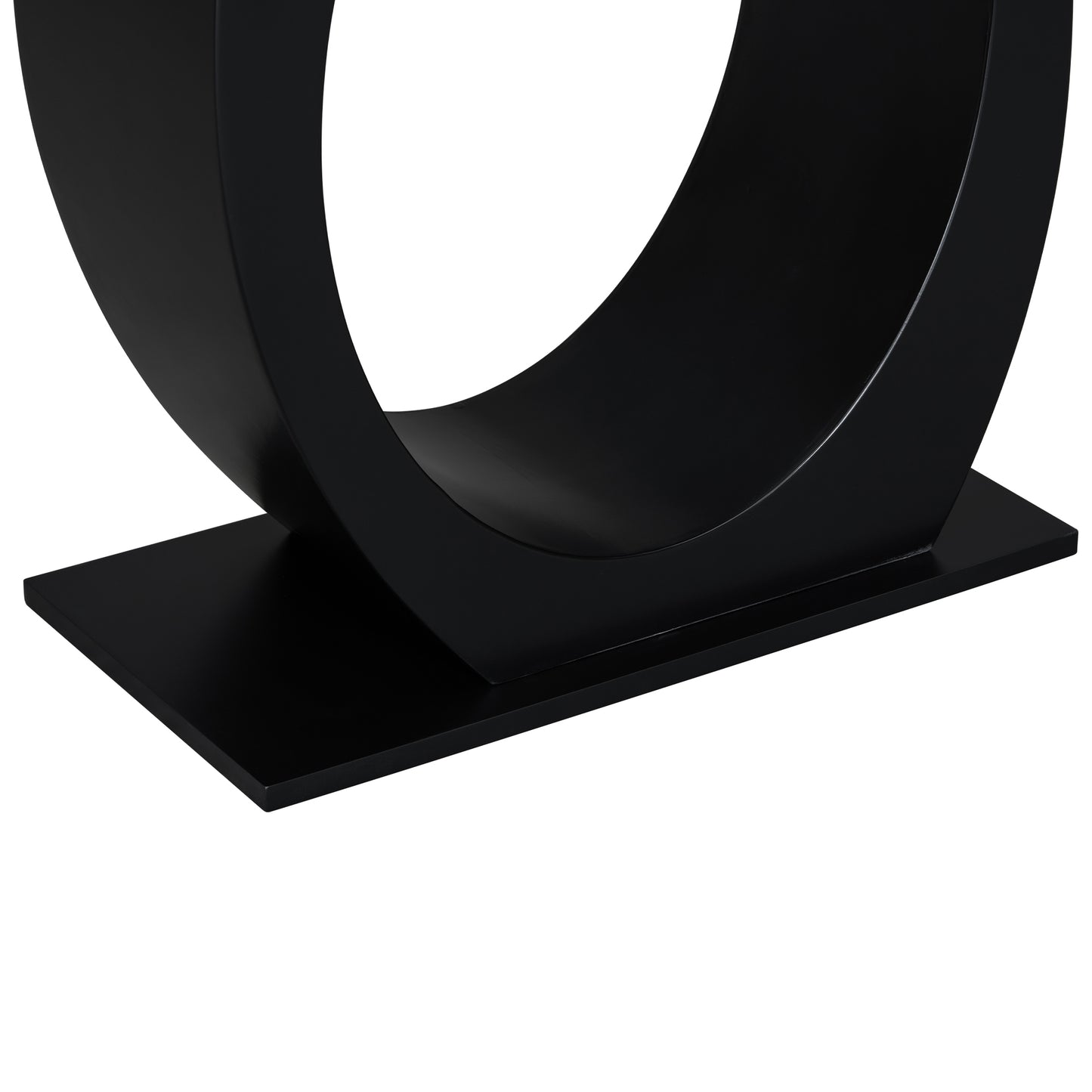 Black matte contemporary pedestal base