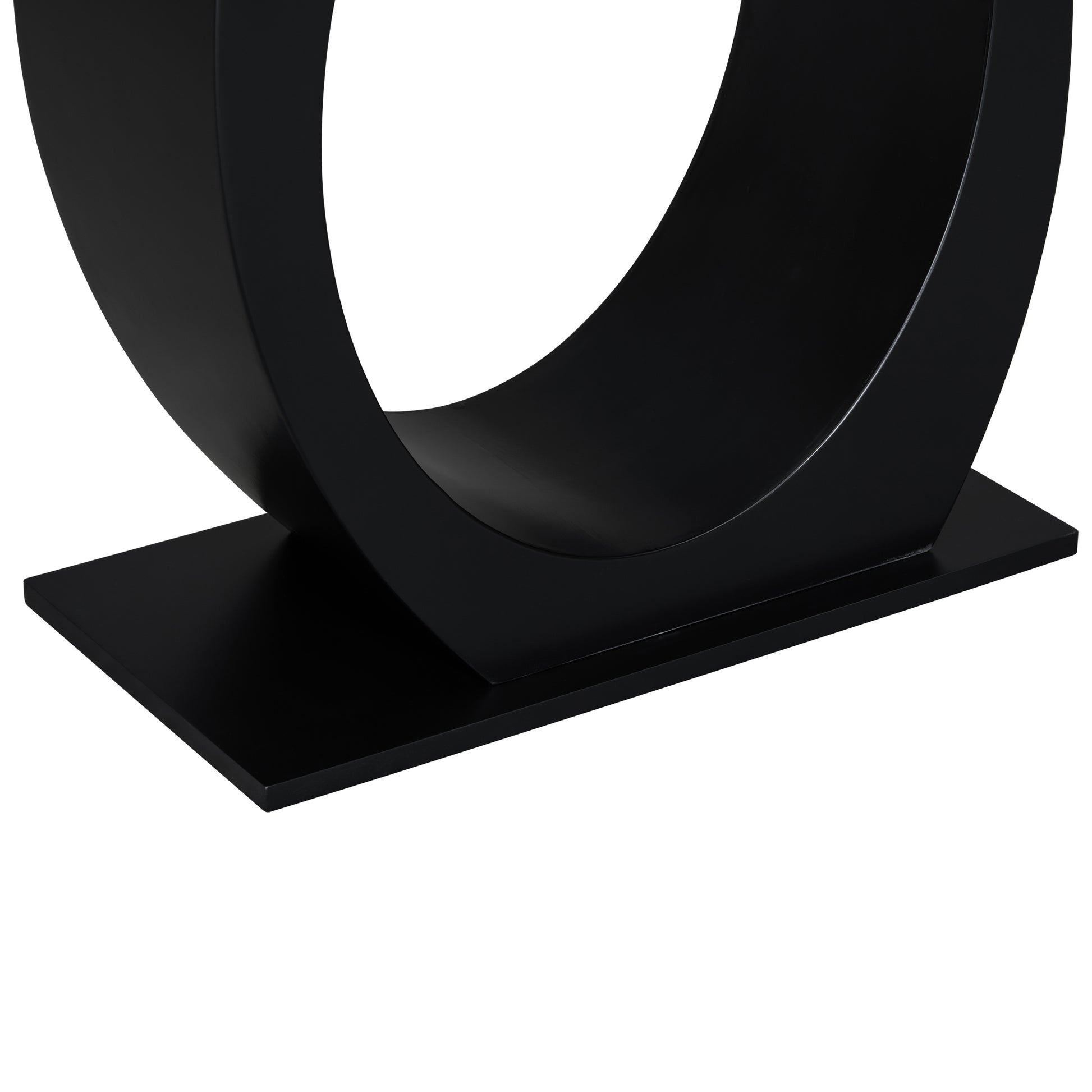 Black matte contemporary pedestal base