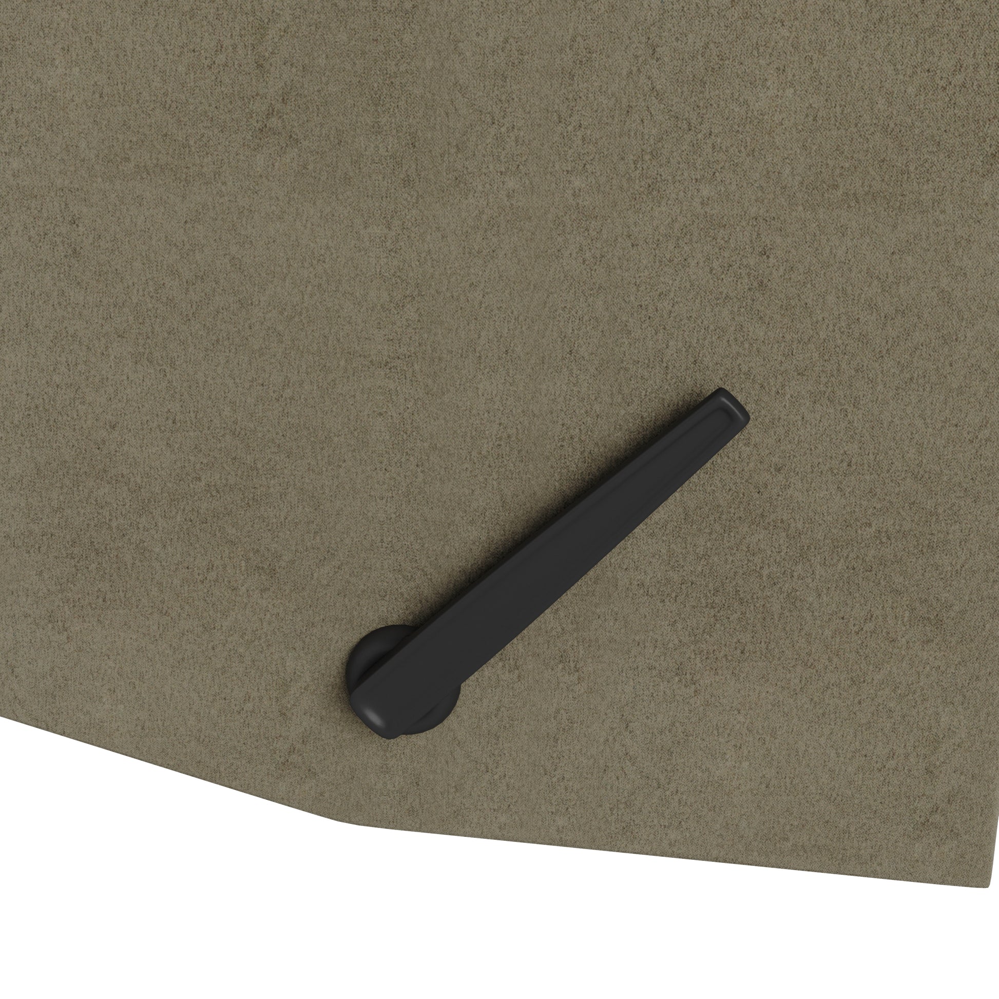 Taupe upholstered reclining chair lever with textured fabric finish