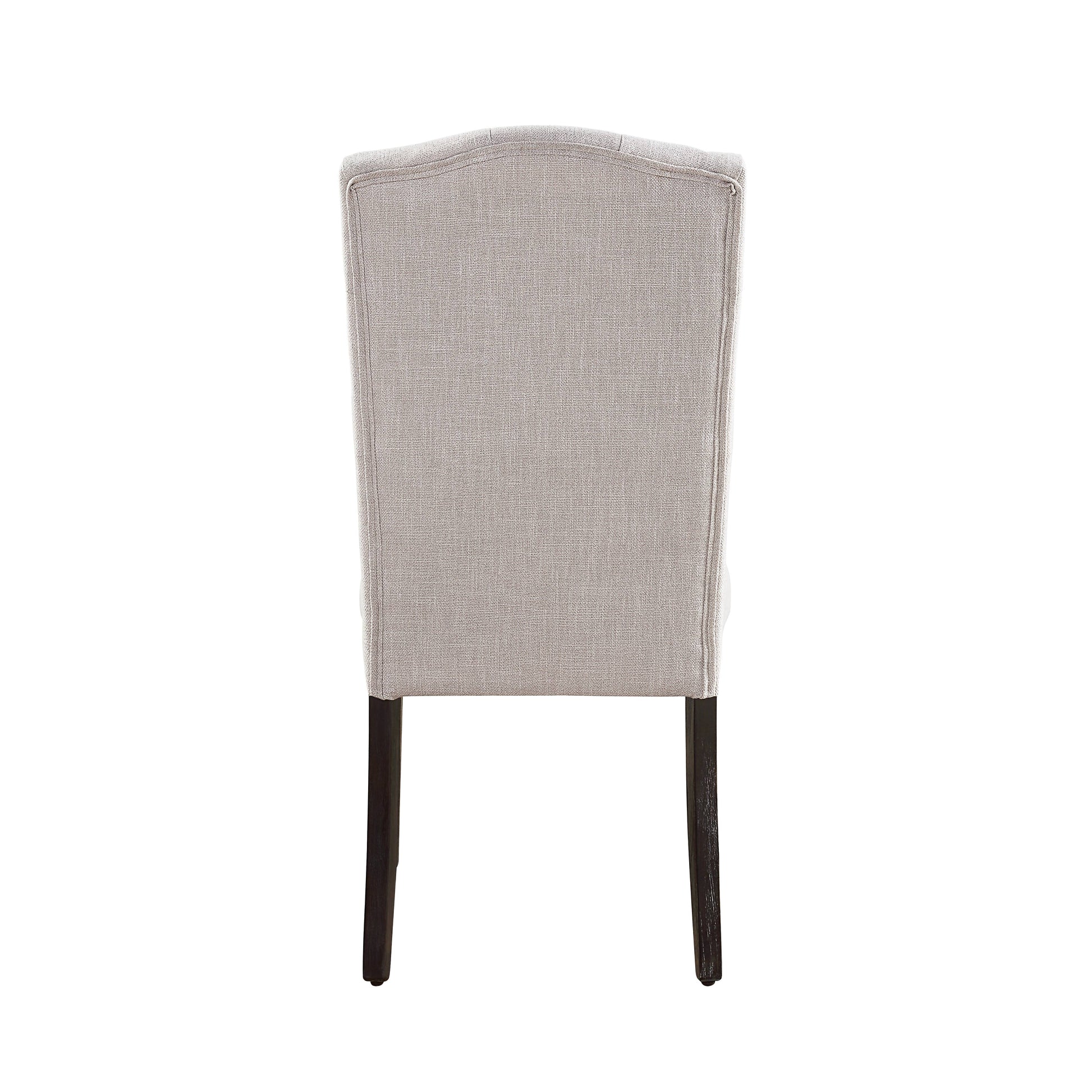Tufted linen dining chair