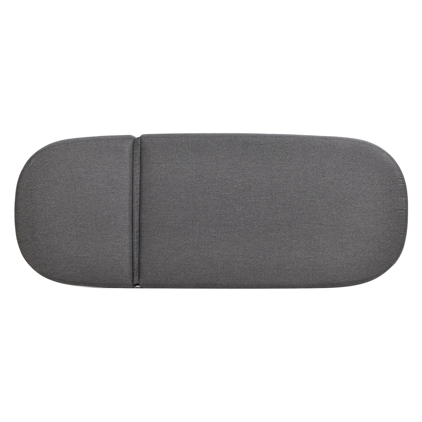 Dark grey fabric floor cushion with rounded edges versatile for seating