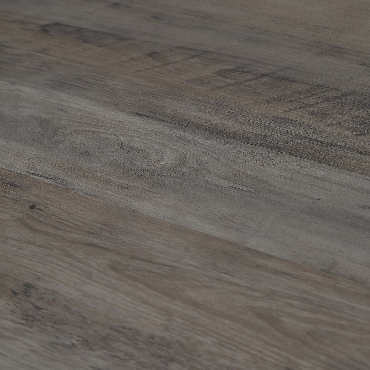 Rustic grey wood plank flooring with natural grain details