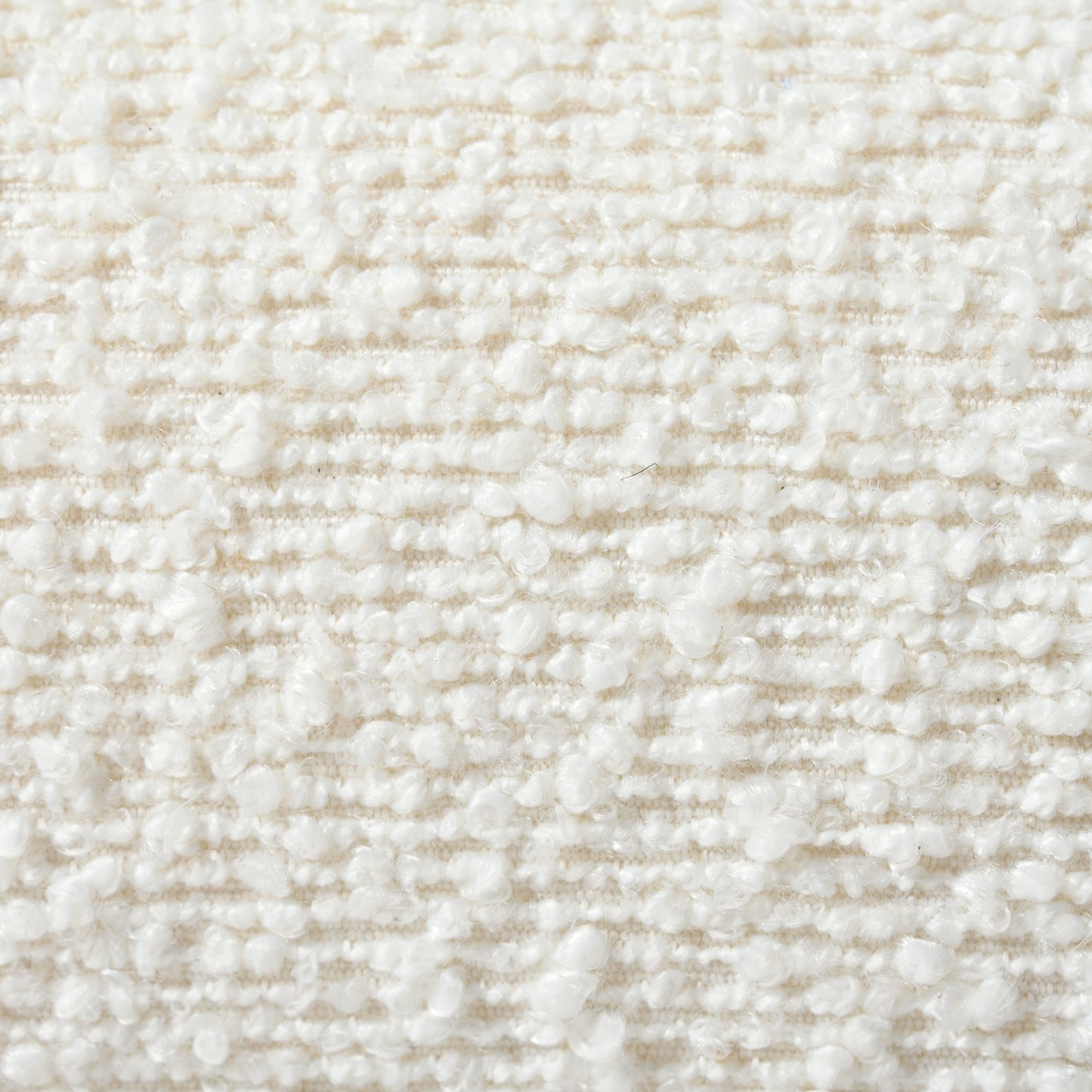 Textured ivory boucle fabric with looped yarns for upholstery