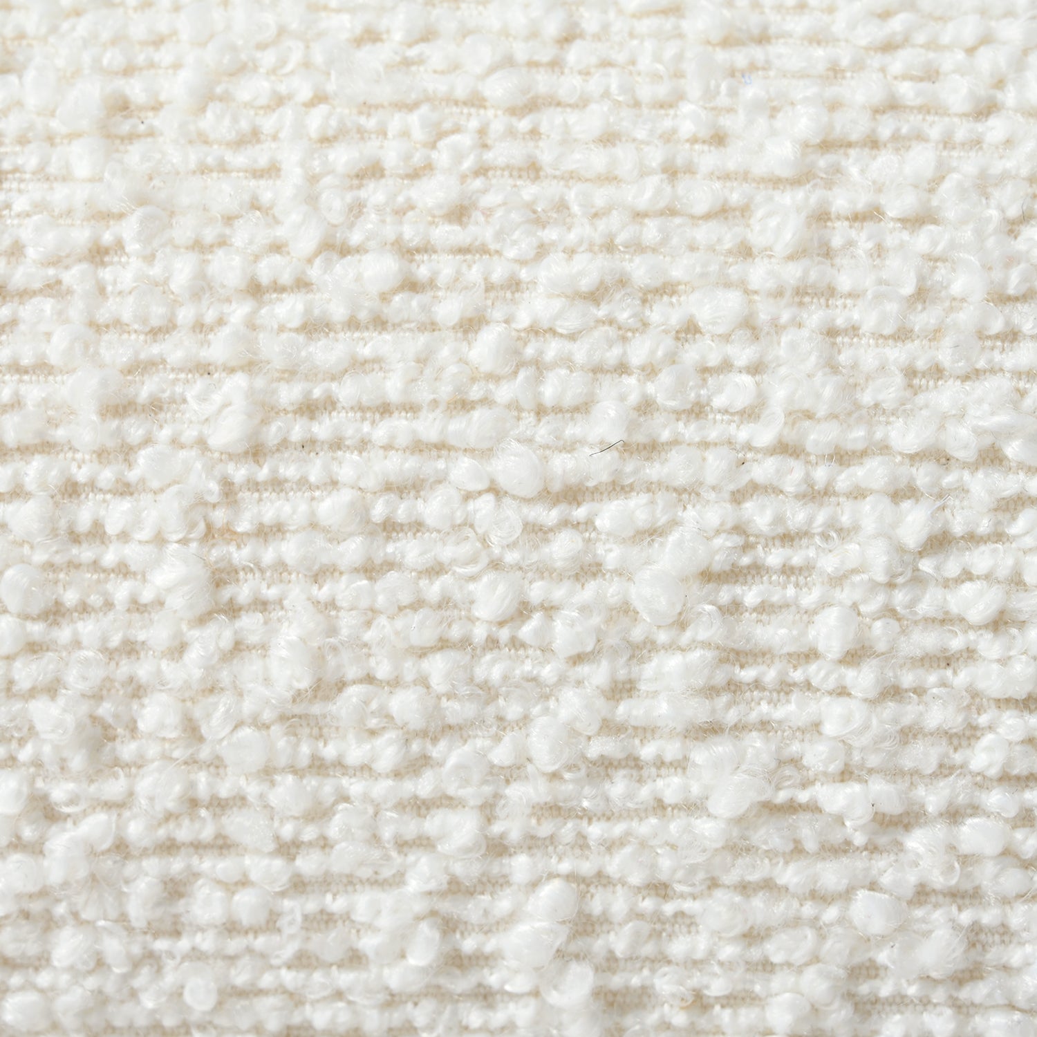 Textured ivory boucle fabric with looped yarns for upholstery