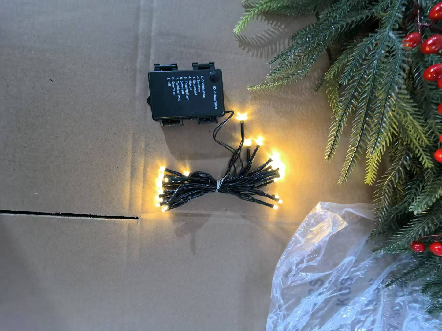 Battery operated fairy lights with  modes and  hour timer