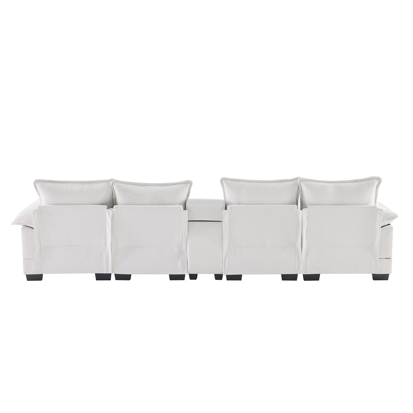 Modern white leather sectional sofa with plush cushions for ultimate comfort