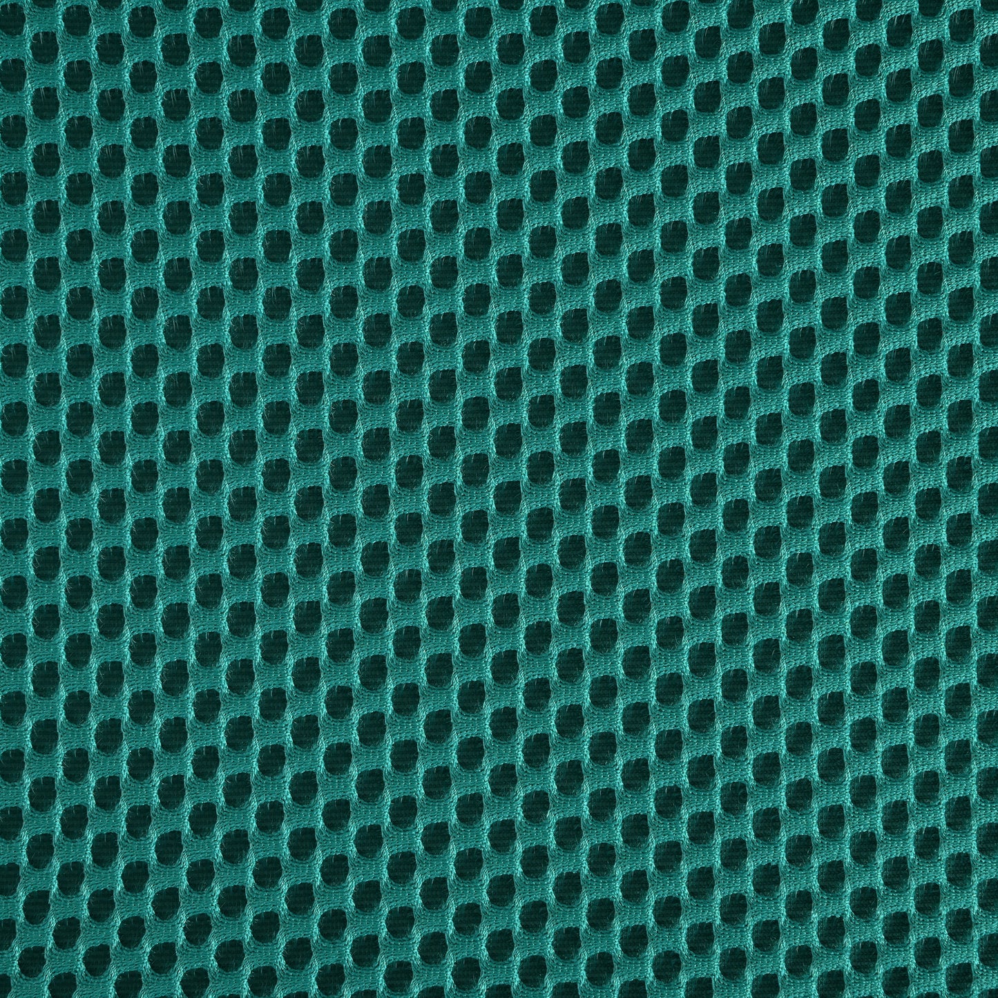 Teal mesh fabric with a honeycomb pattern ideal for athletic wear