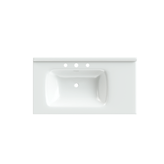 TREATLIFE HOME 36-Inch Modern Bathroom Vanity with Under-Mount Sink, 2 Doors & 4 Drawers, Elegant Storage Solution, White