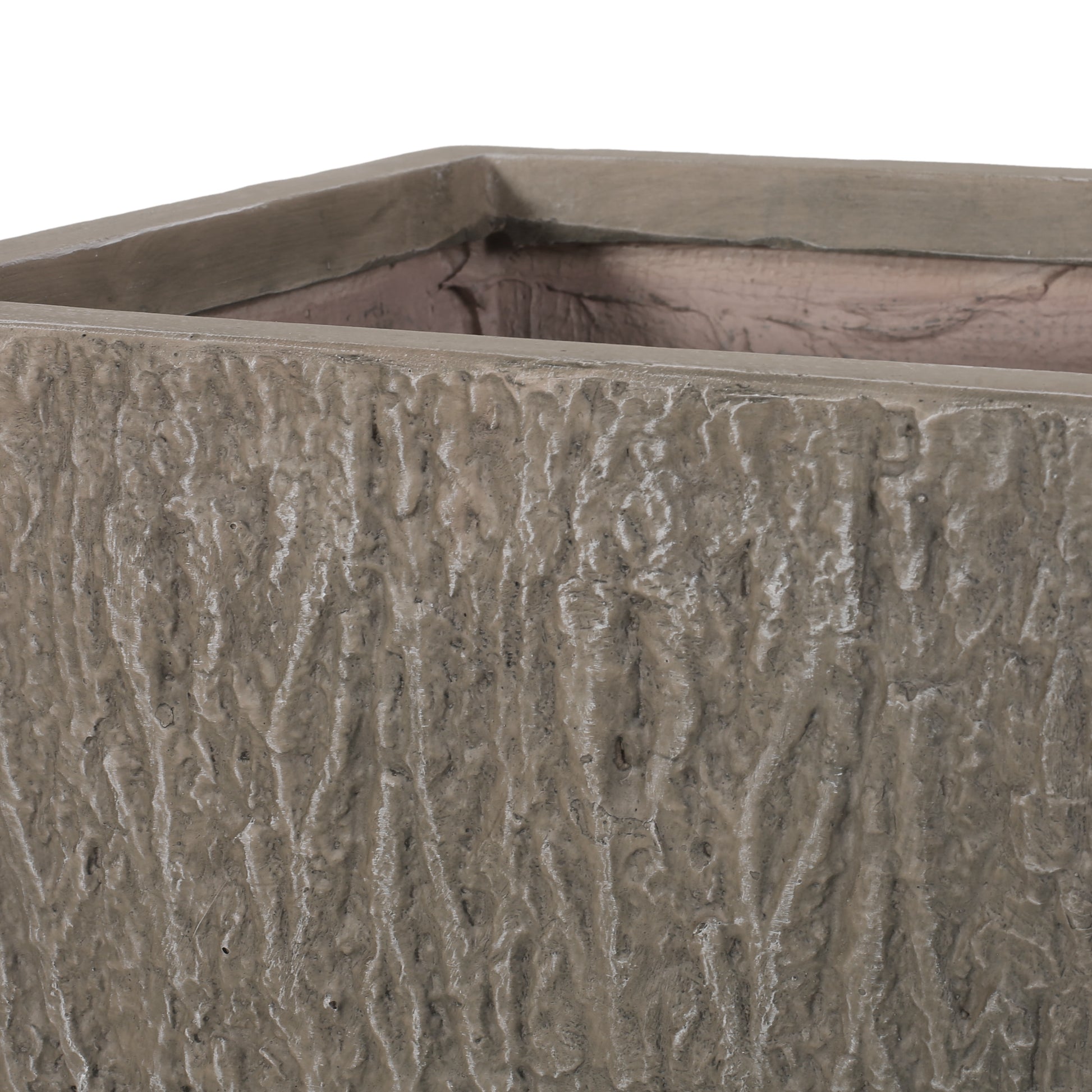 Textured concrete planter neutral gray for modern garden decor