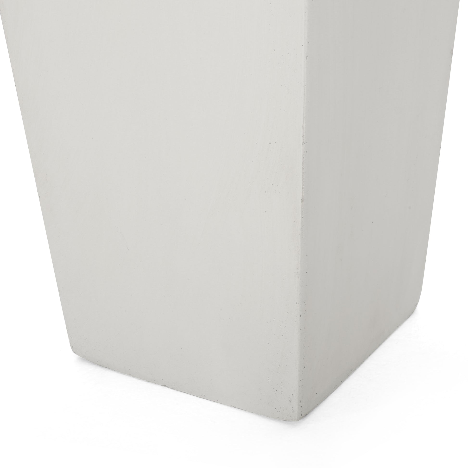 Minimalist light gray concrete planter modern outdoor decor