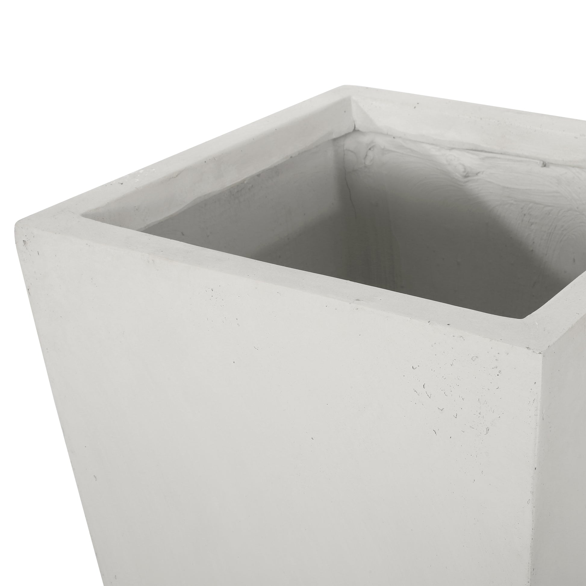 Modern square concrete planter grey for outdoor gardens