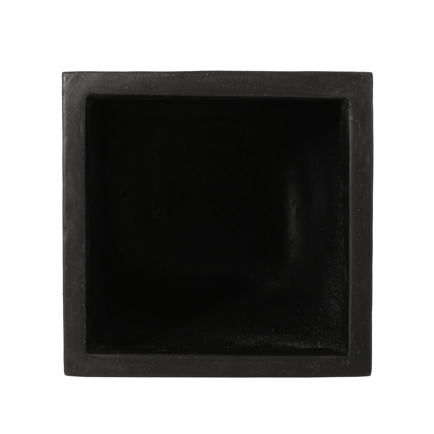Black square cement planter modern design for succulents and small plants