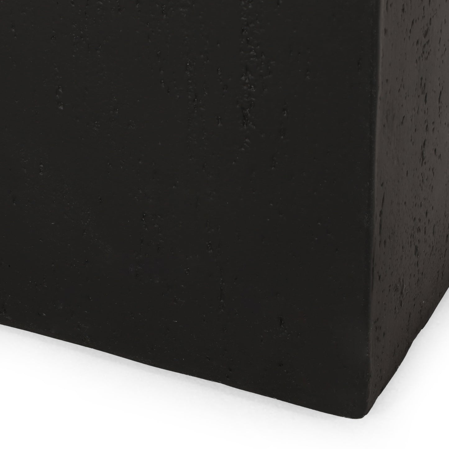 Textured black concrete planter modern outdoor garden decor