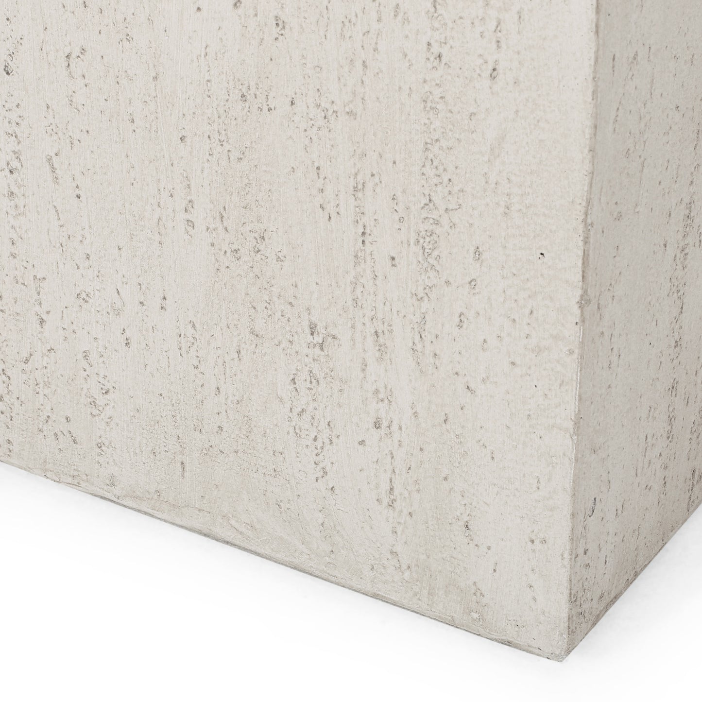 Textured concrete planter light gray cube shape for outdoor garden decor