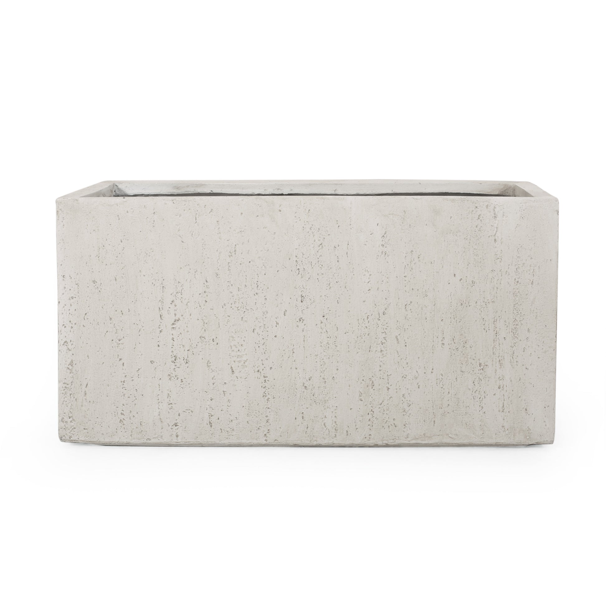 Rectangular concrete planter with a textured finish perfect for modern outdoor spaces