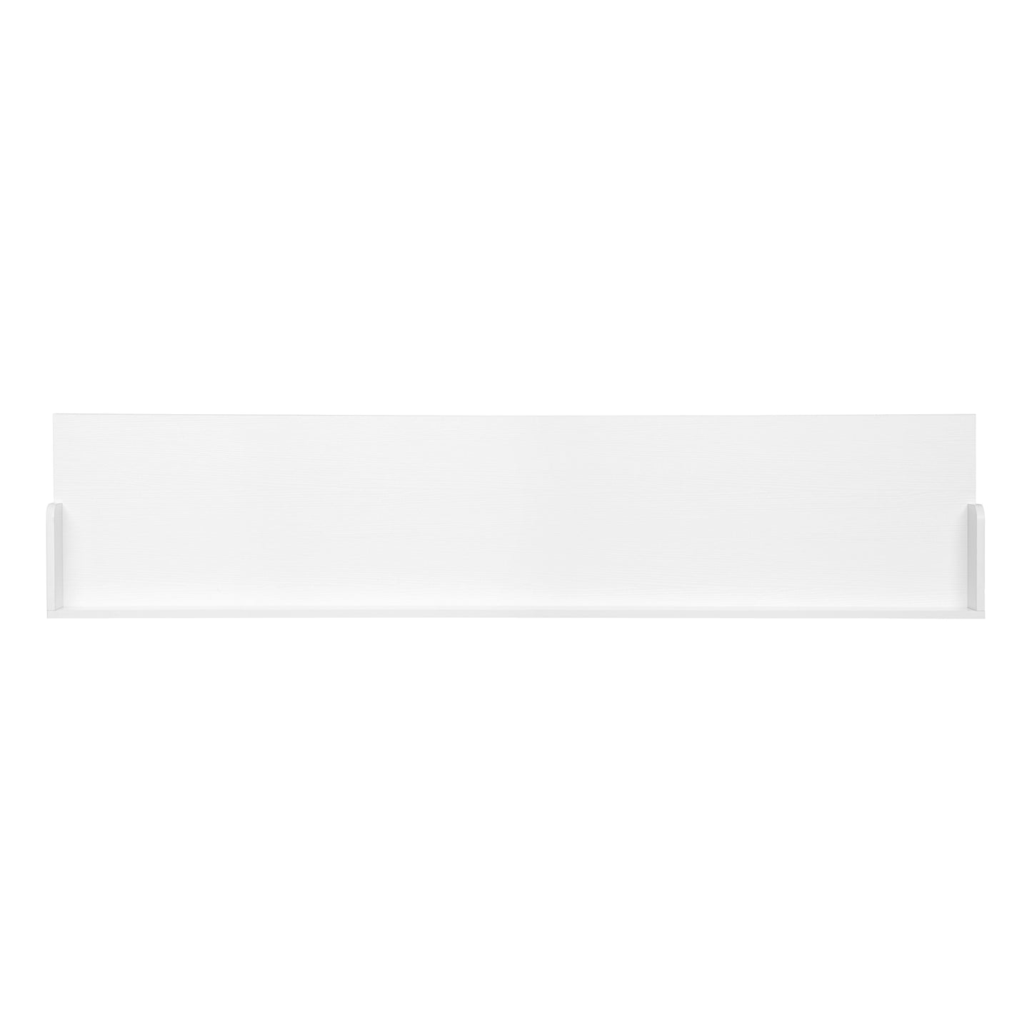 Minimalist white floating shelf perfect for modern home decor