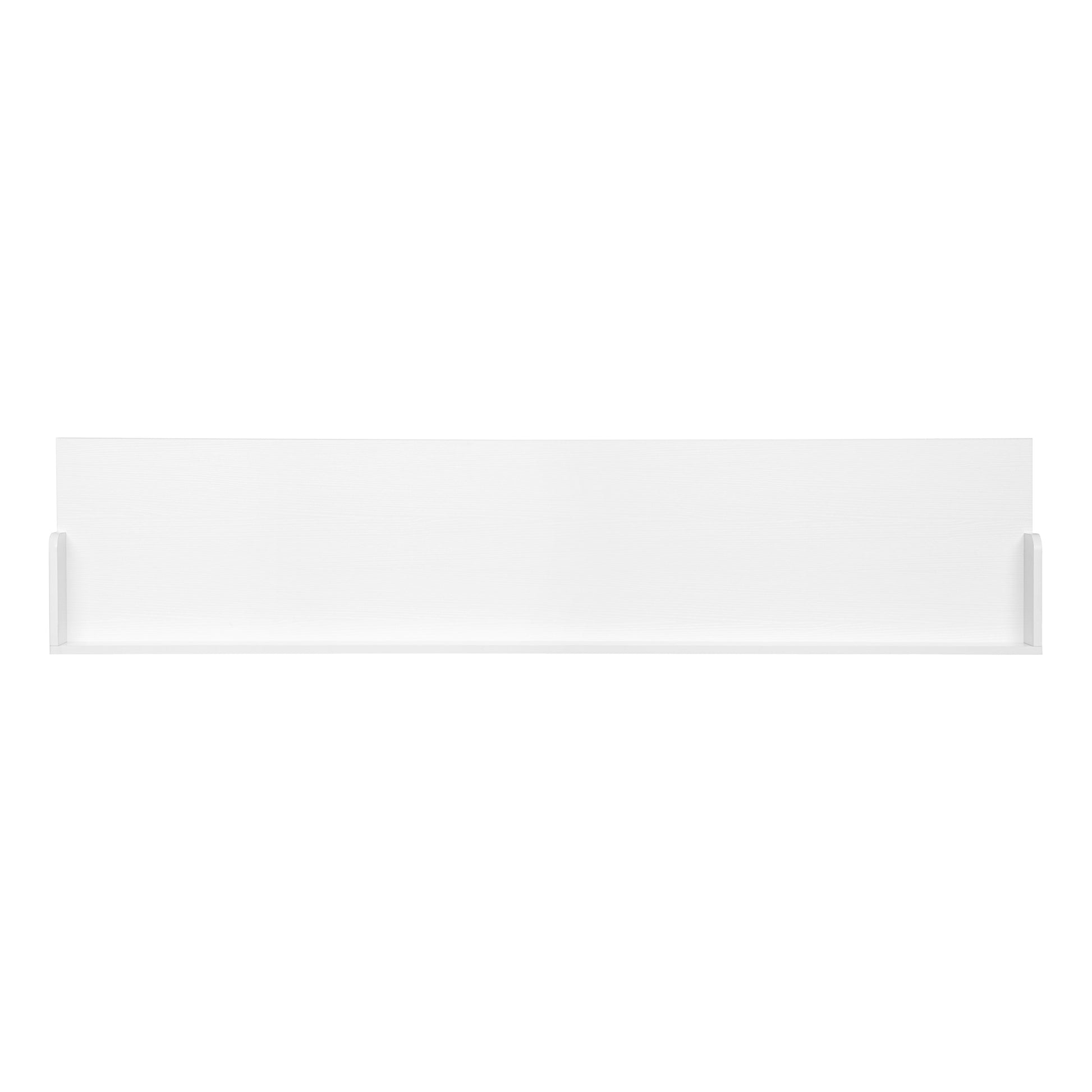 Minimalist white floating shelf perfect for modern home decor