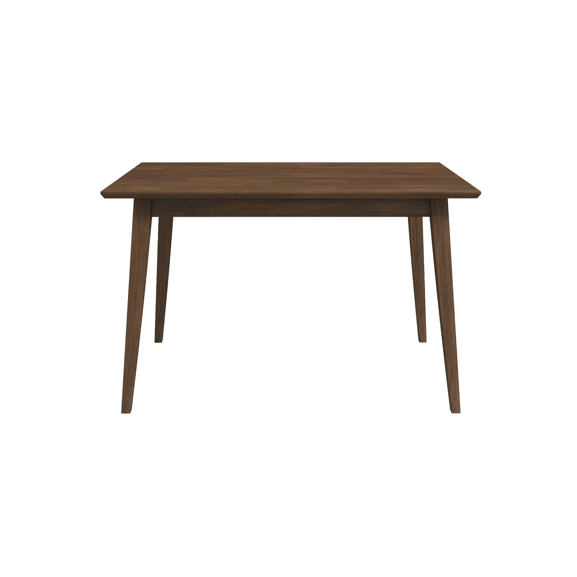 Dark walnut dining table with tapered legs for modern homes