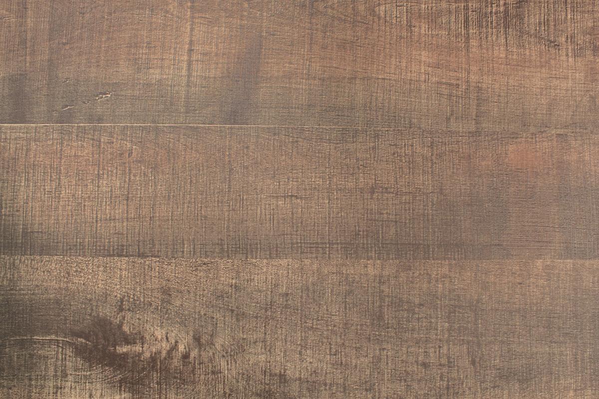 Rustic brown laminate flooring with realistic wood grain texture