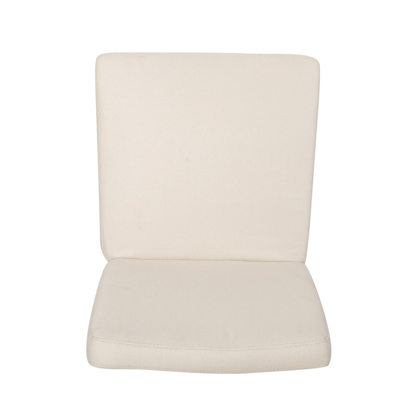 Cream upholstered dining chair with subtle textured fabric