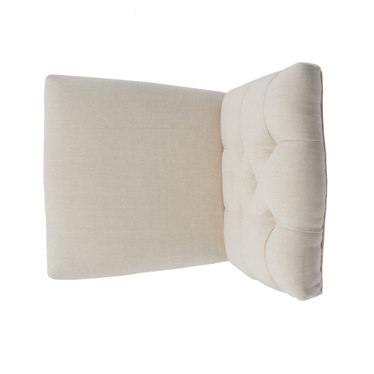 Tufted linen headboard in natural beige modern design for bedroom accent