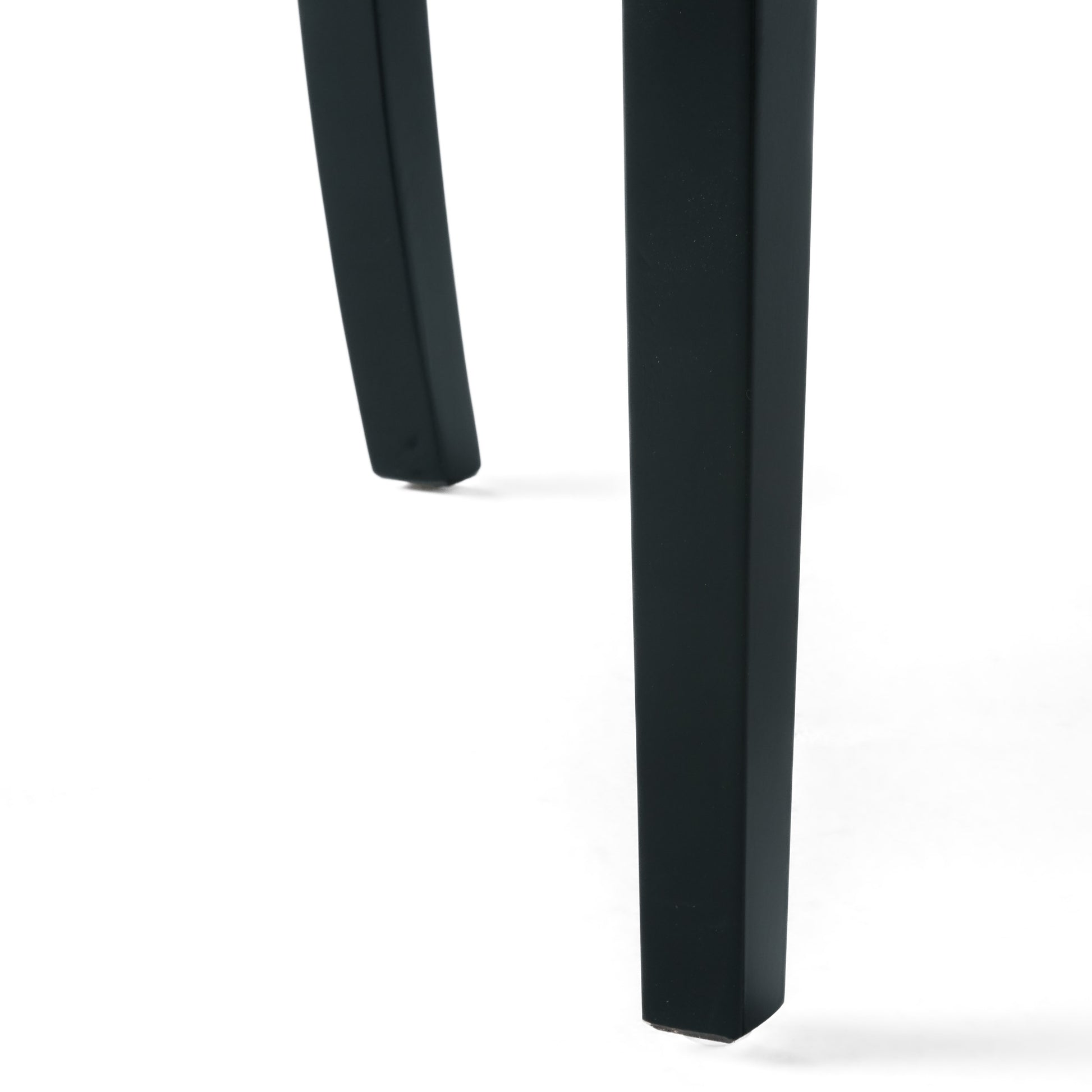 Black metal table legs with sleek modern design