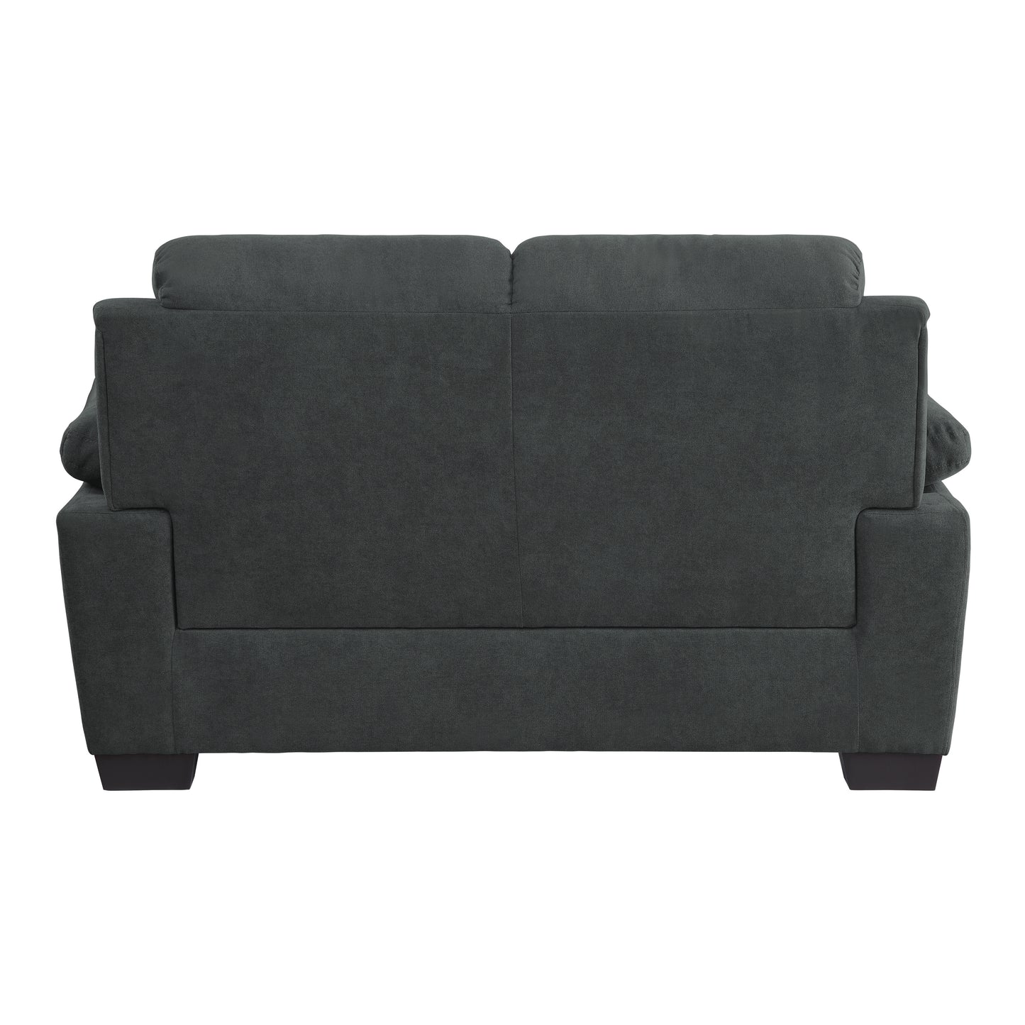 Dark grey upholstered twoseater sofa modern design for living room