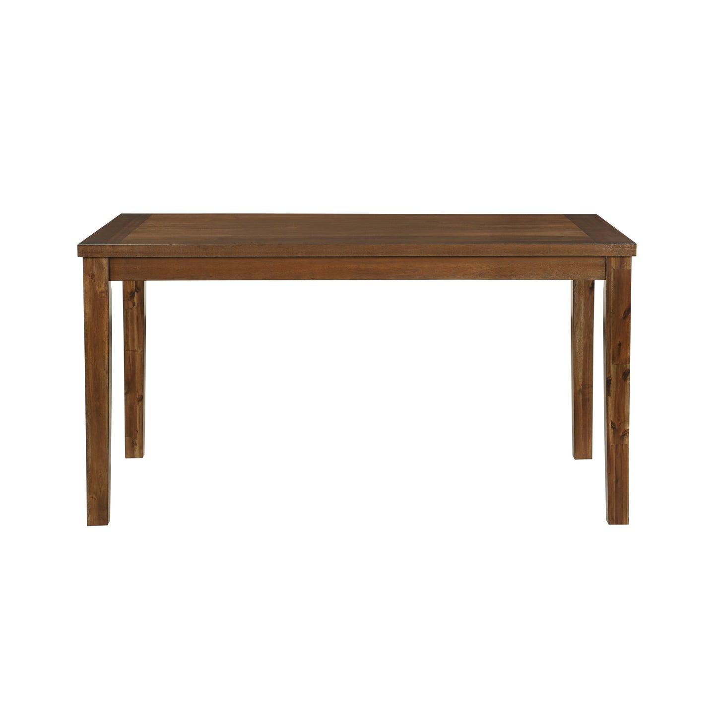 Rectangular dining table with natural wood grain perfect for family meals