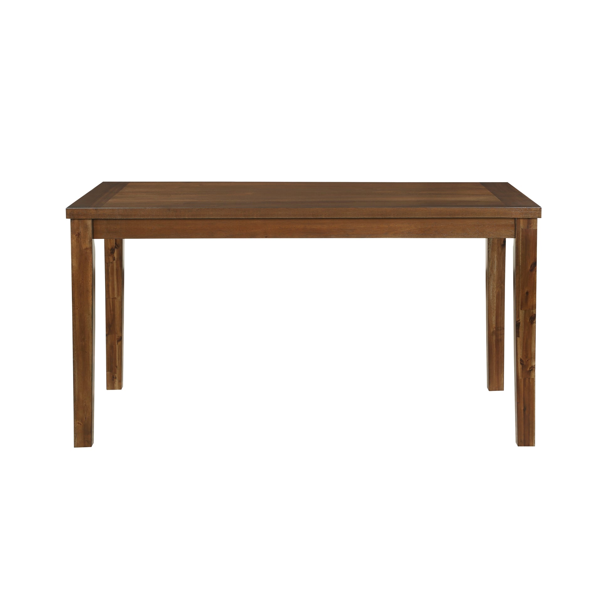 Rectangular dining table with natural wood grain perfect for family meals