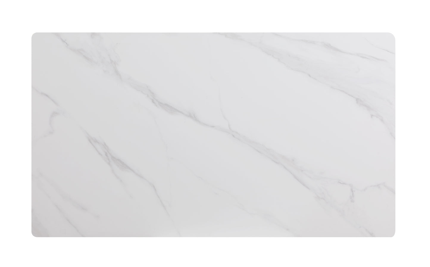 White marble laminate tabletop with gray veining ideal for kitchen tables