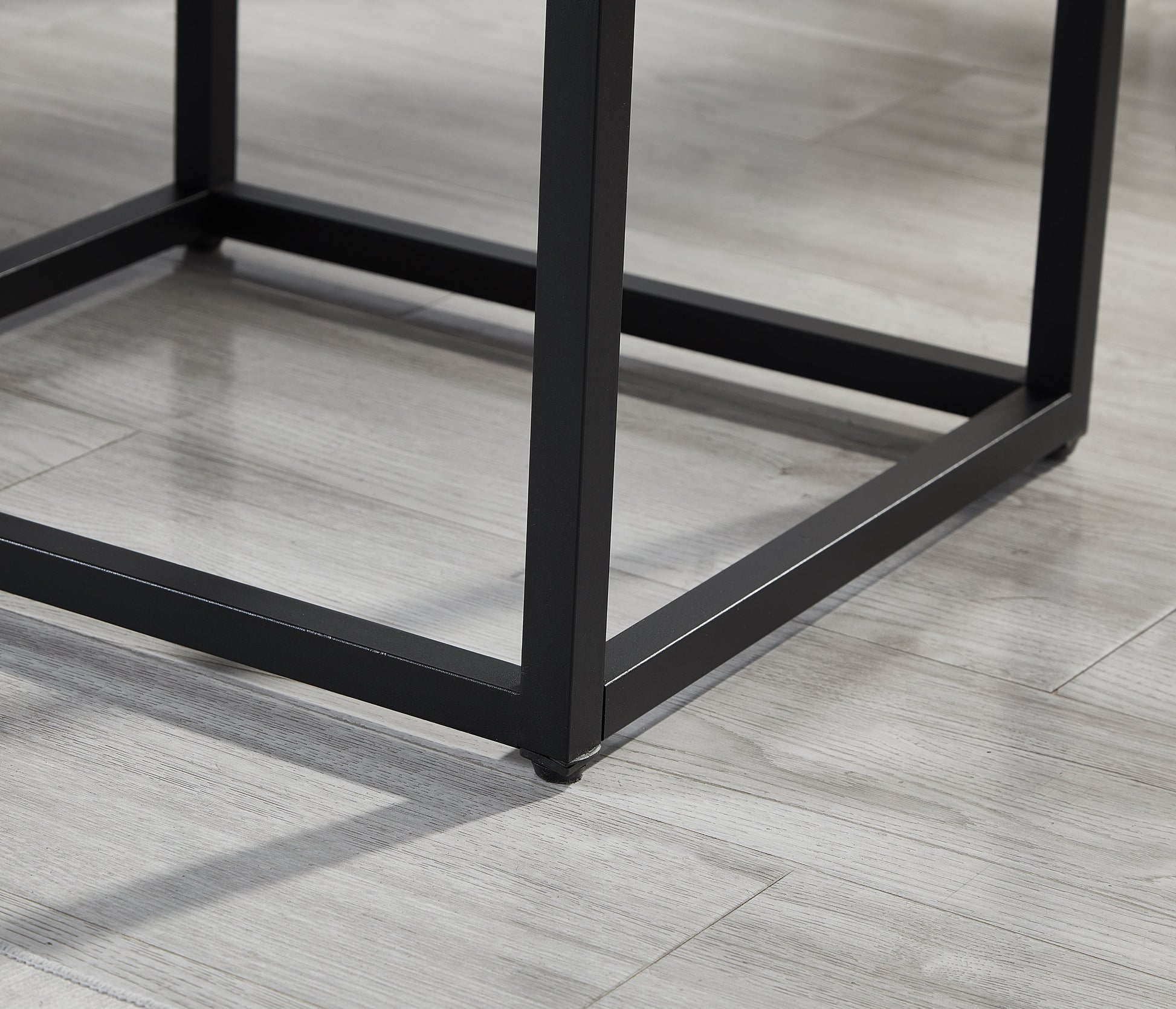 Black metal side table legs
