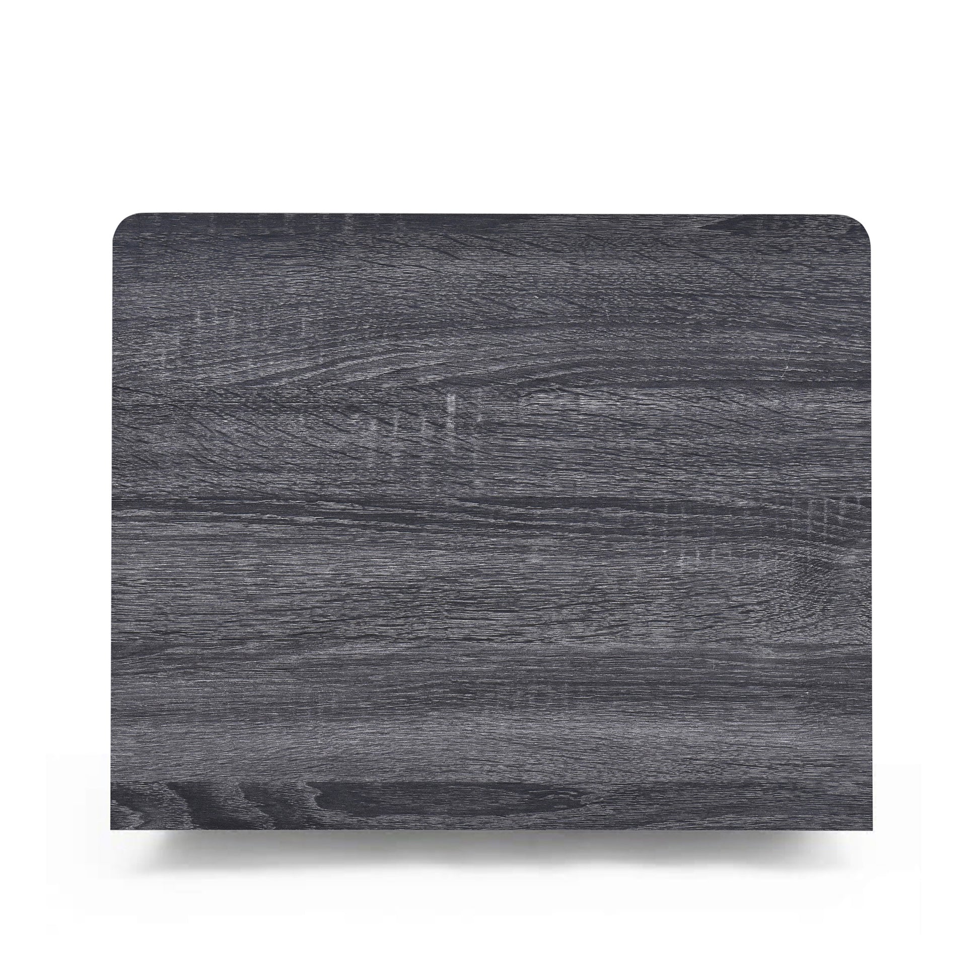 Dark grey wood grain laminate shelf for modern interiors
