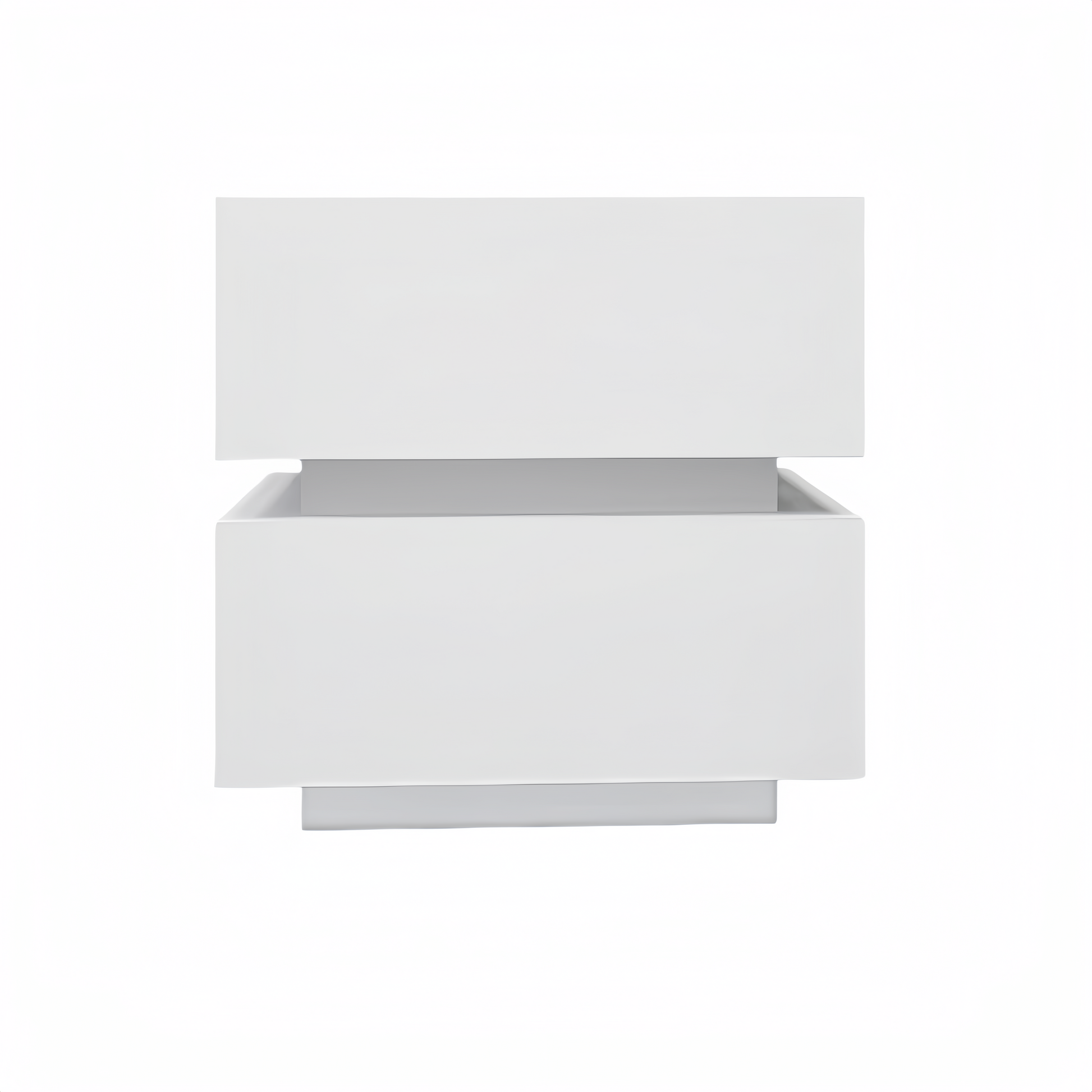 Modern white wall lamp with a stacked rectangular design