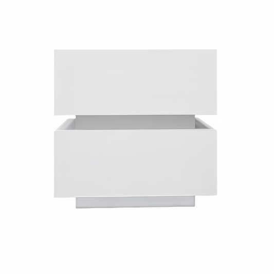 Modern white wall lamp with a stacked rectangular design