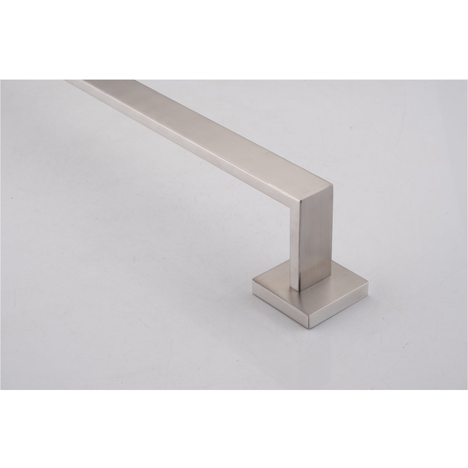 Brushed nickel modern towel bar for bathroom vanity