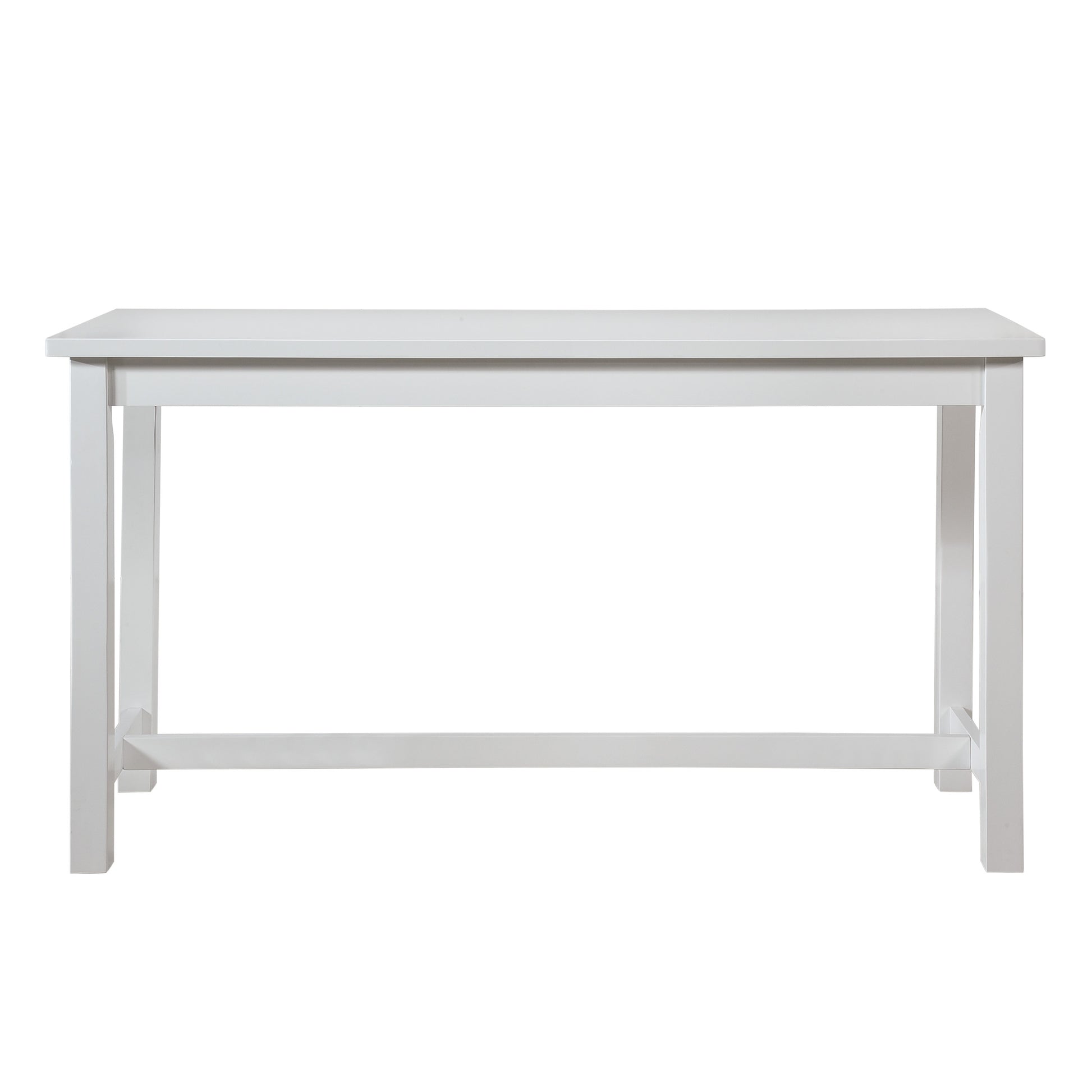 White wooden console table with clean lines